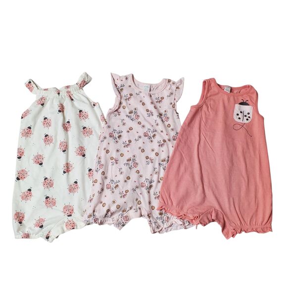Infant Toddler Girl 24m 7 Piece Romper & Dress Spring Summer Clothing Bundle - Picture 8 of 11